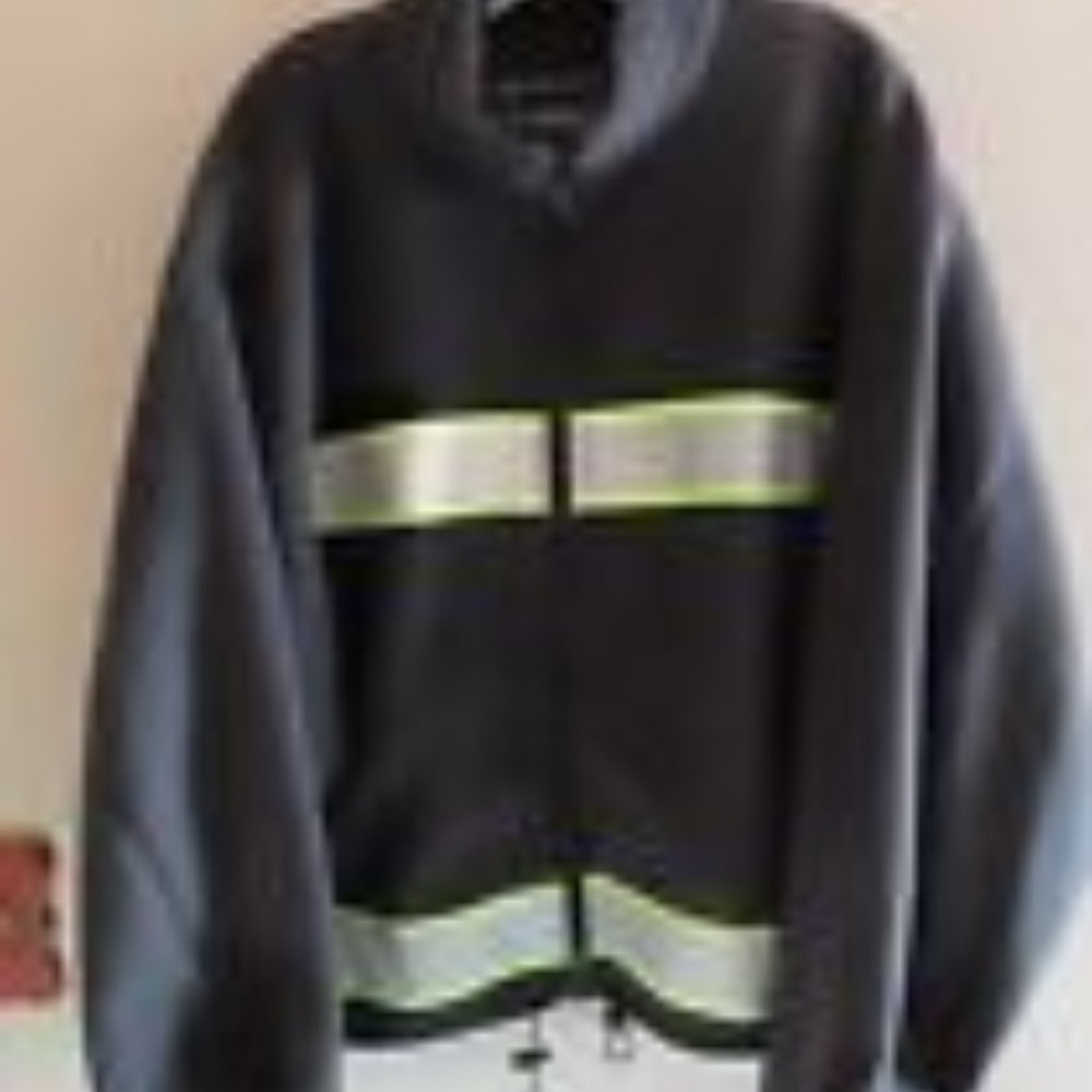 Gerber Outerwear Reflective Jacket; Zipper; Black; Size XL